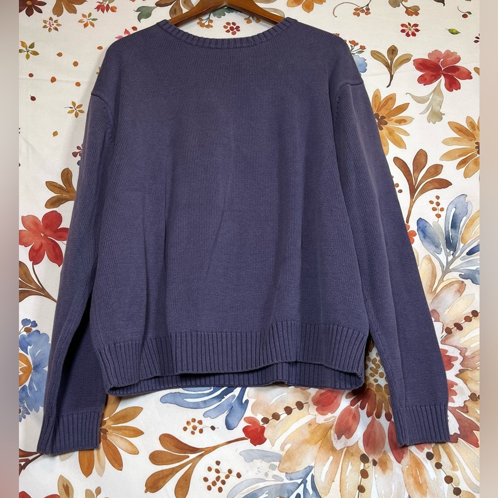 VTG Knightsbridge XL/XXL Womens Purple Classic Minimal Crew Fall Winter Sweater
